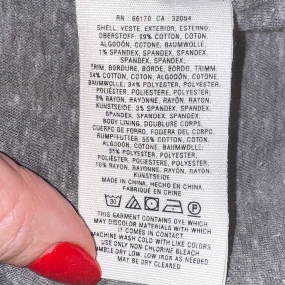 ANTHROPOLOGIE HEI HEI Hooded Utility Jacket Layered Navy Gray Women’s Size Large - Picture 8 of 8